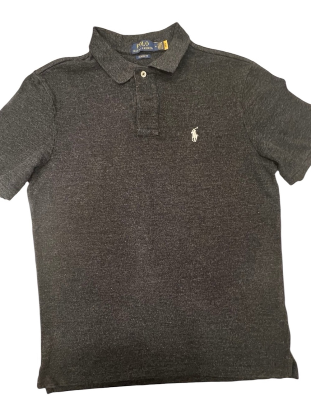 Ralph Lauren Charcoal Heather Polo with White Pony